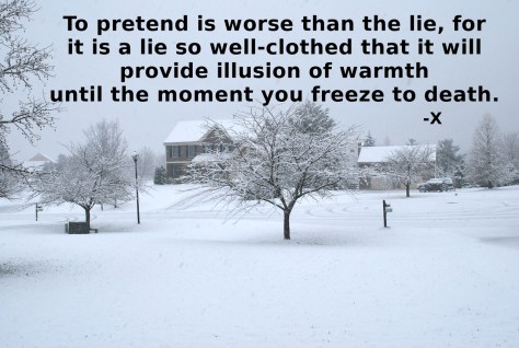 to pretend versus the lie