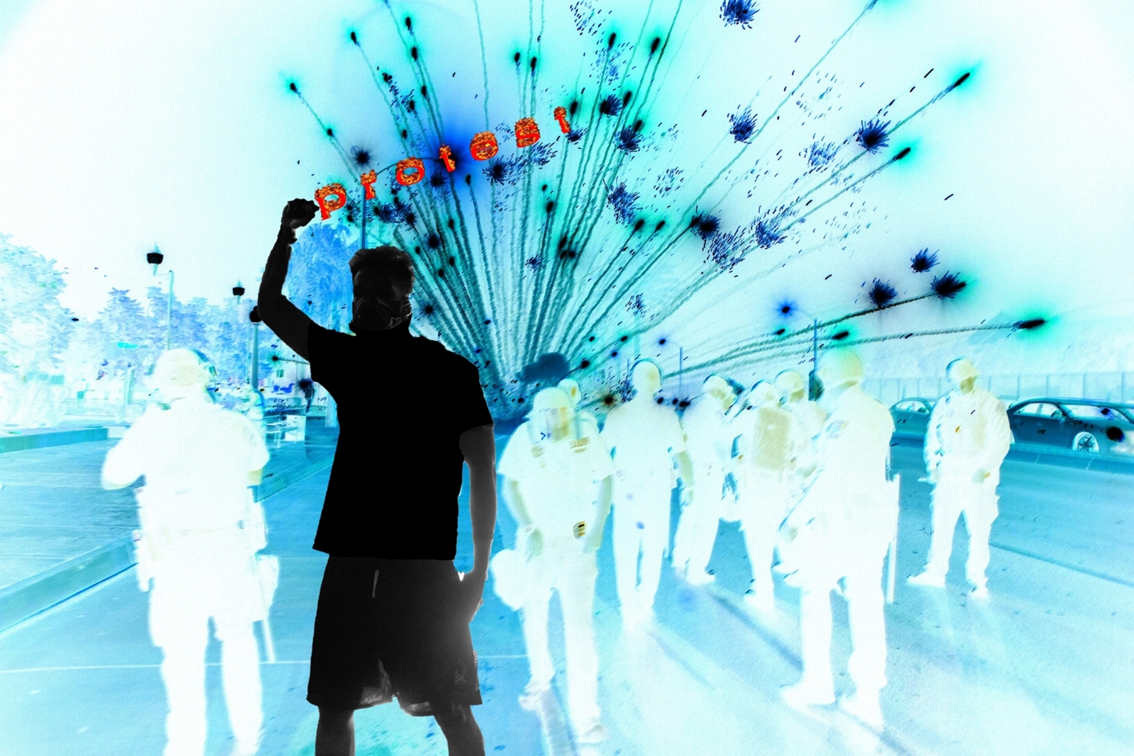 A large group of several hundred protesters gathered near the intersection of Edinger and Bristol, at approximately 9:00 p.m. Wednesday night. Protesters gathered to voice their dissent over the election of Donald Trump in Santa Ana early tonight. The protest took a violent turn when protesters began lobbing mortars at officers later in the night. Police used non lethal weapons to control the crowd, who were throwing bottles, mortars, and other objects at officers. Santa Ana PD was assisted by multiple agencies from around Orange County.