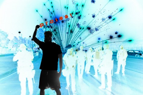 A large group of several hundred protesters gathered near the intersection of Edinger and Bristol, at approximately 9:00 p.m. Wednesday night. Protesters gathered to voice their dissent over the election of Donald Trump in Santa Ana early tonight. The protest took a violent turn when protesters began lobbing mortars at officers later in the night. Police used non lethal weapons to control the crowd, who were throwing bottles, mortars, and other objects at officers. Santa Ana PD was assisted by multiple agencies from around Orange County.